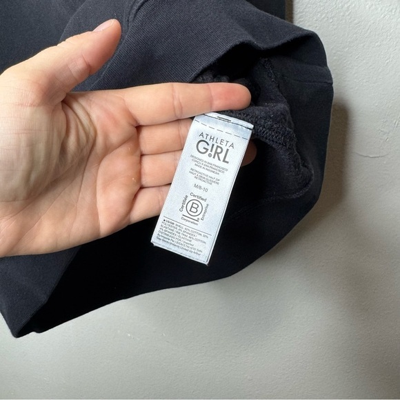 ATHLETA GIRL RETROACTIVE HALF ZIP Black Sweatshirt - Picture 8 of 9